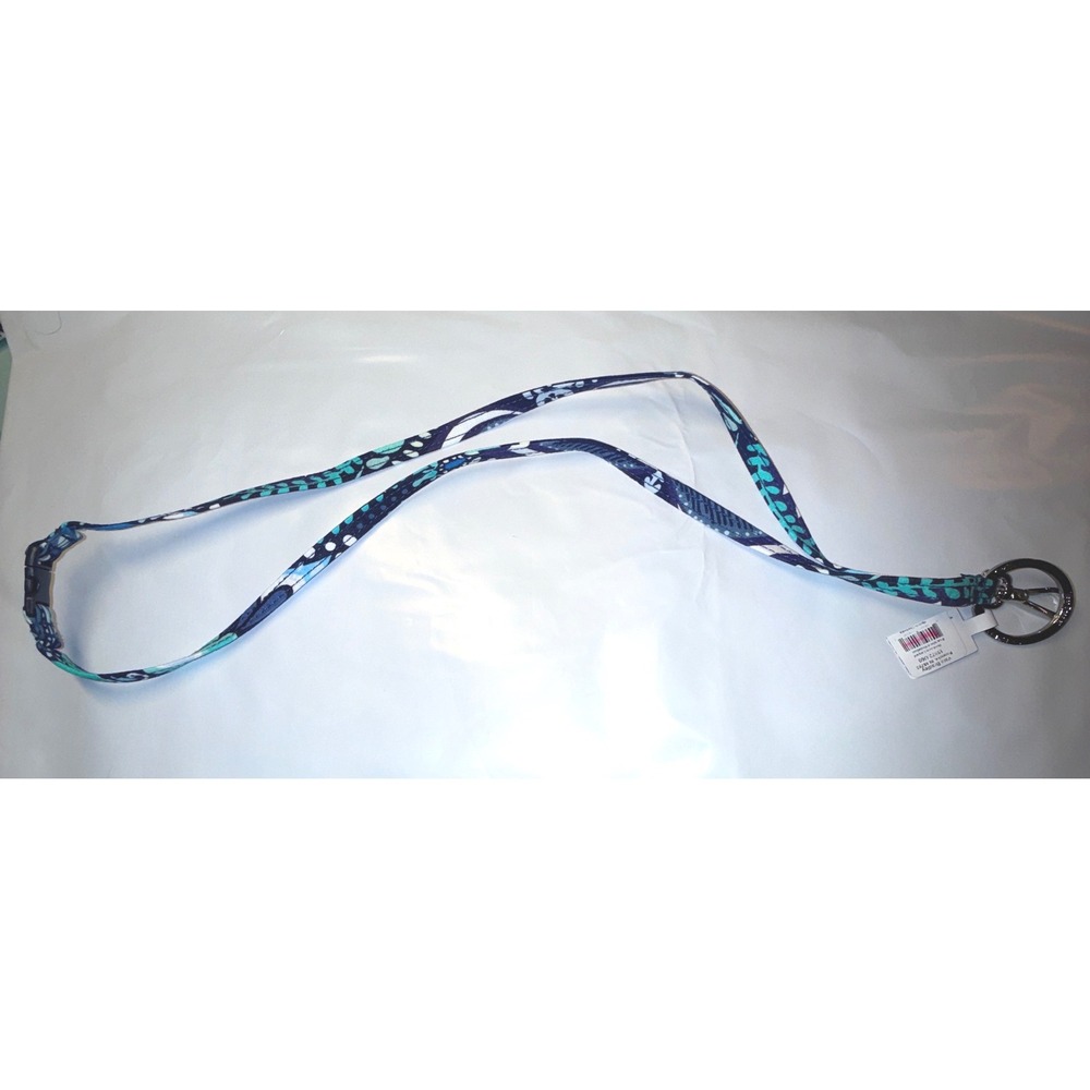 Vera Bradley Breakaway Lanyard Women OS NEW Blue Island Medallion Floral ID Key